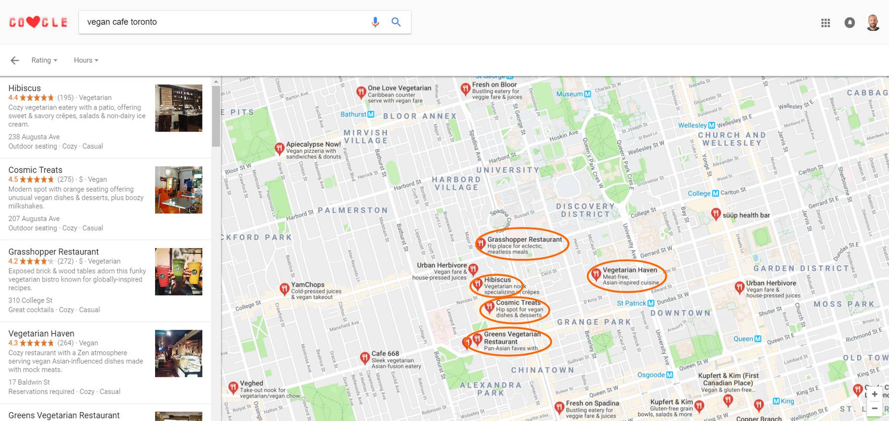 Use Google's Local Pack to start competitor research